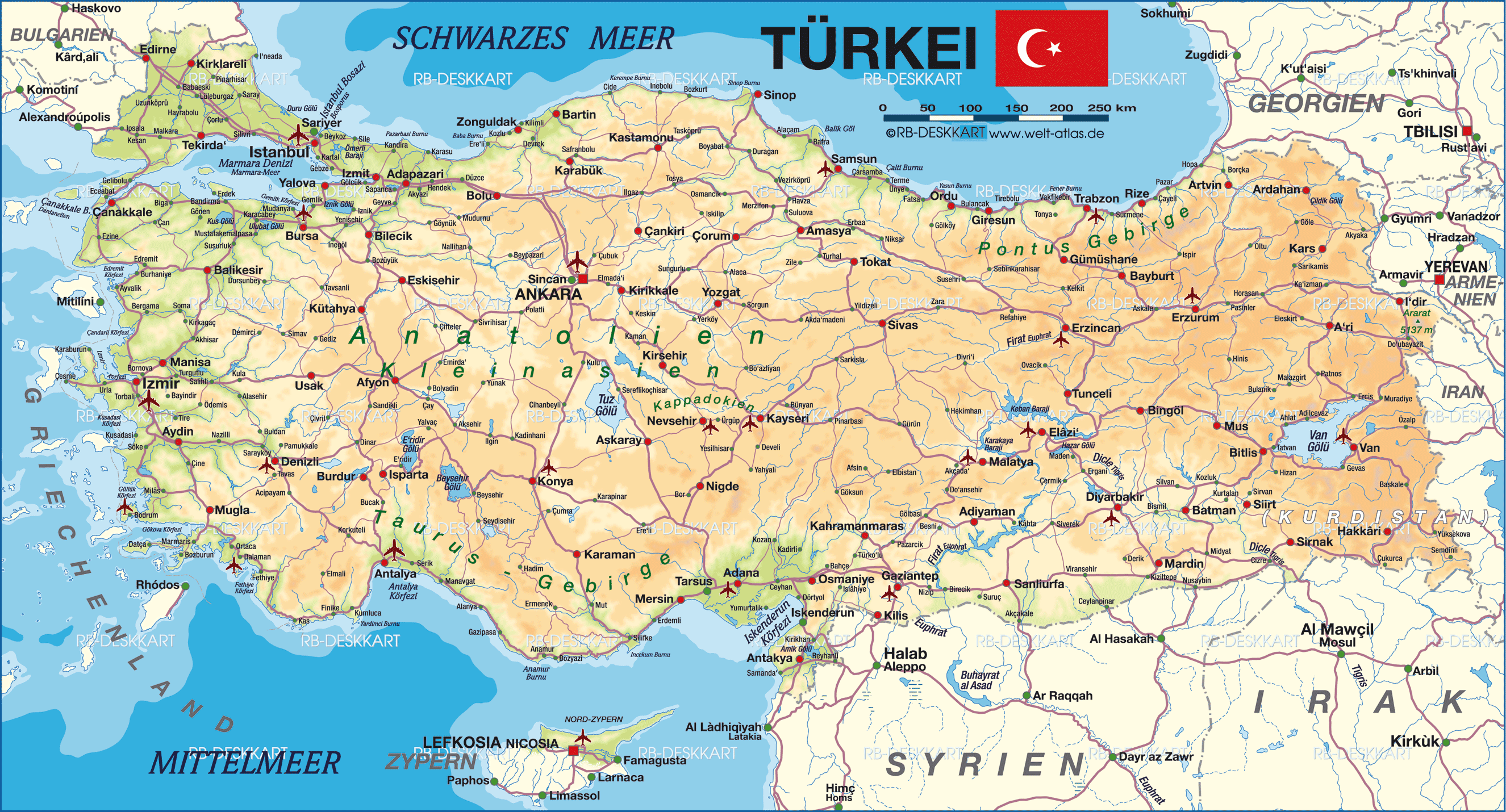 Tuerkei Karte ~ World Of Map